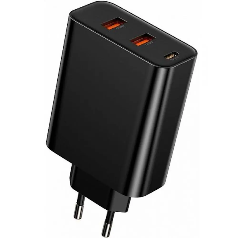 Сетевое зарядное устройство Baseus PPS three output quick charger (C+U+U) 60W EU|Зарядные устройства