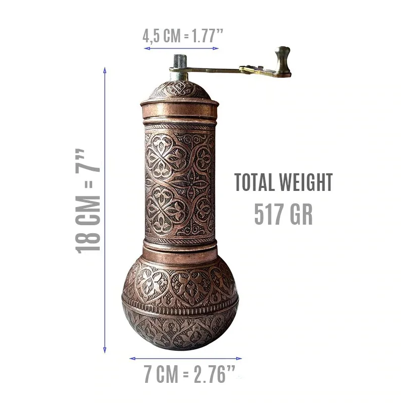 Made In TURKEY Manual Pepper Salt Mill Spice Coffee Grinder 