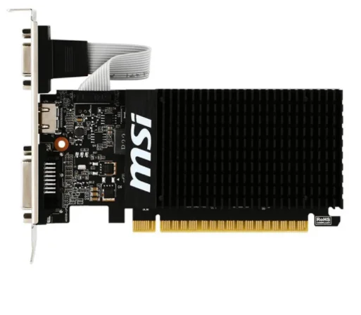 MSI игровая GeForce GT 710 1 ГБ GDRR3 64-разрядный HDCP Поддержка DirectX 12 OpenGL 4 5 теплоотвод низкий