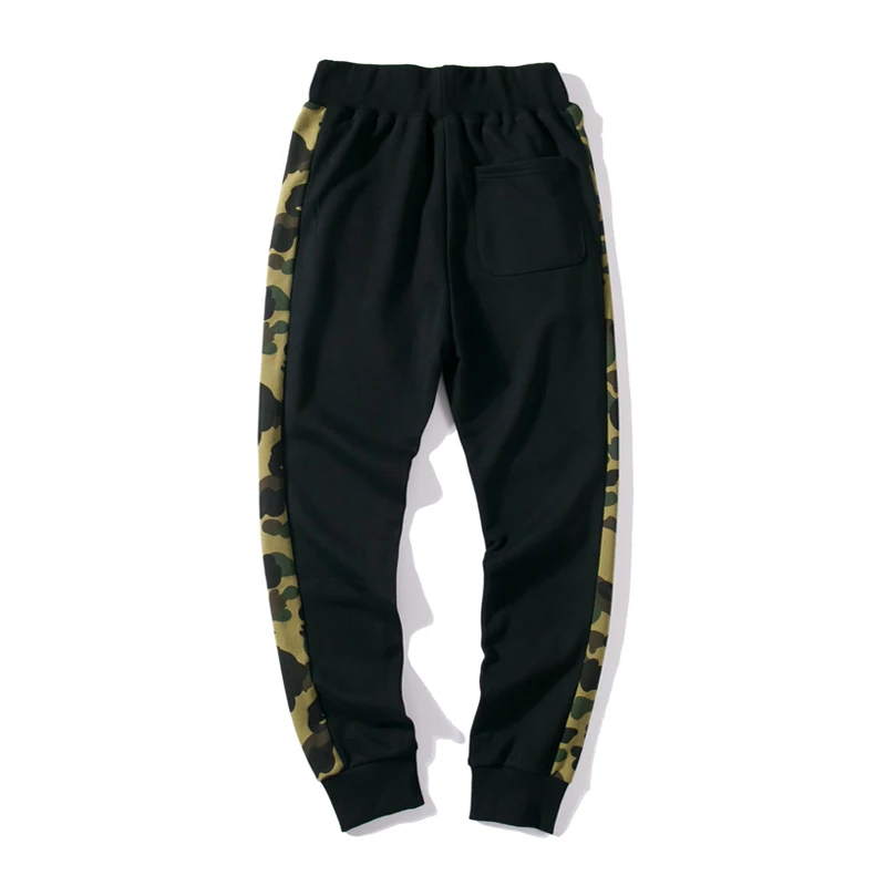 Камуфляжные леггинсы BApe head WGM камуфляжные зеленые желтые в стиле Харадзюку