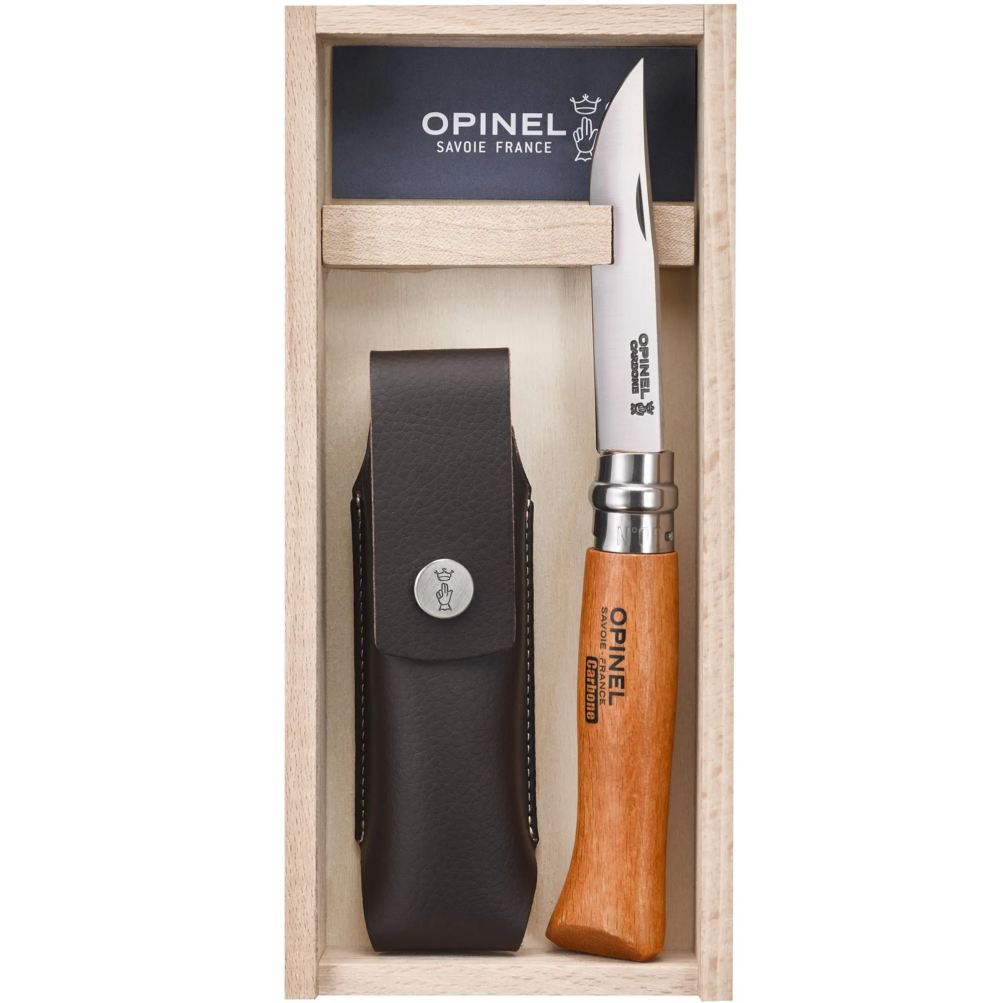 Opinel No 8 углерода Сталь складной карманный Ножи с подарочной коробкой и оболочка