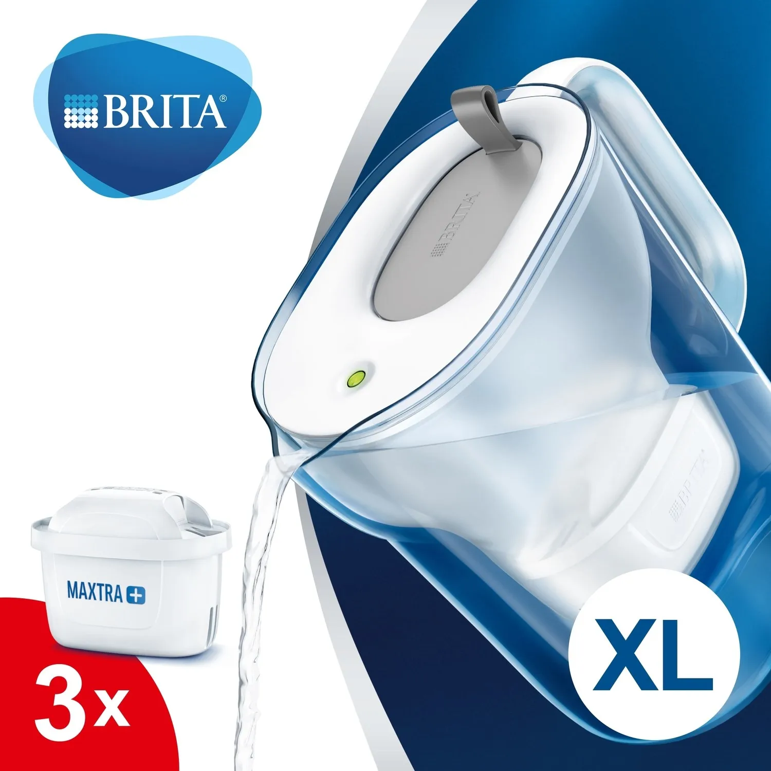 Кувшин для фильтра воды BRITA Style XL 150 л включает в себя 3 x MAXTRA + картриджи фильтров