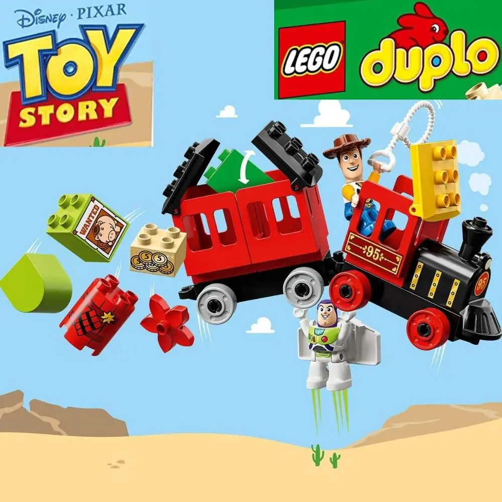 LEGO DUPLO поезд История игрушек (10894) с фигурками Вуди Базз Лайтер Дисней блоки duplo
