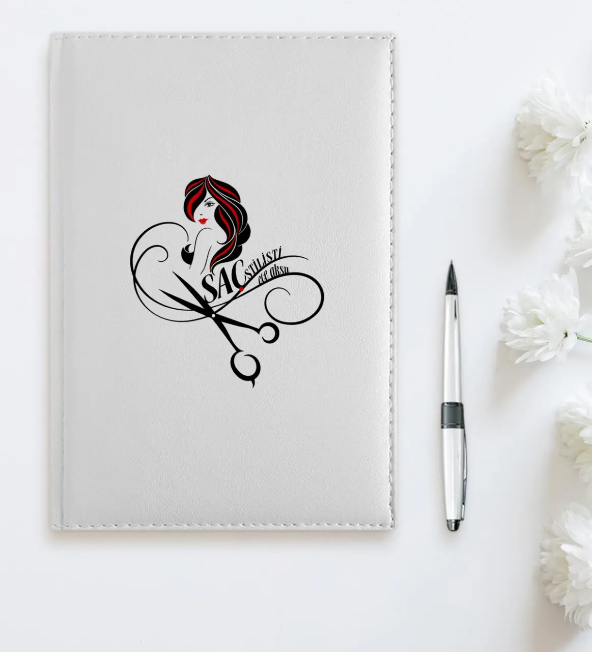 

Personalized Professional Hair Stylist 2020 White Leather Organizer-4