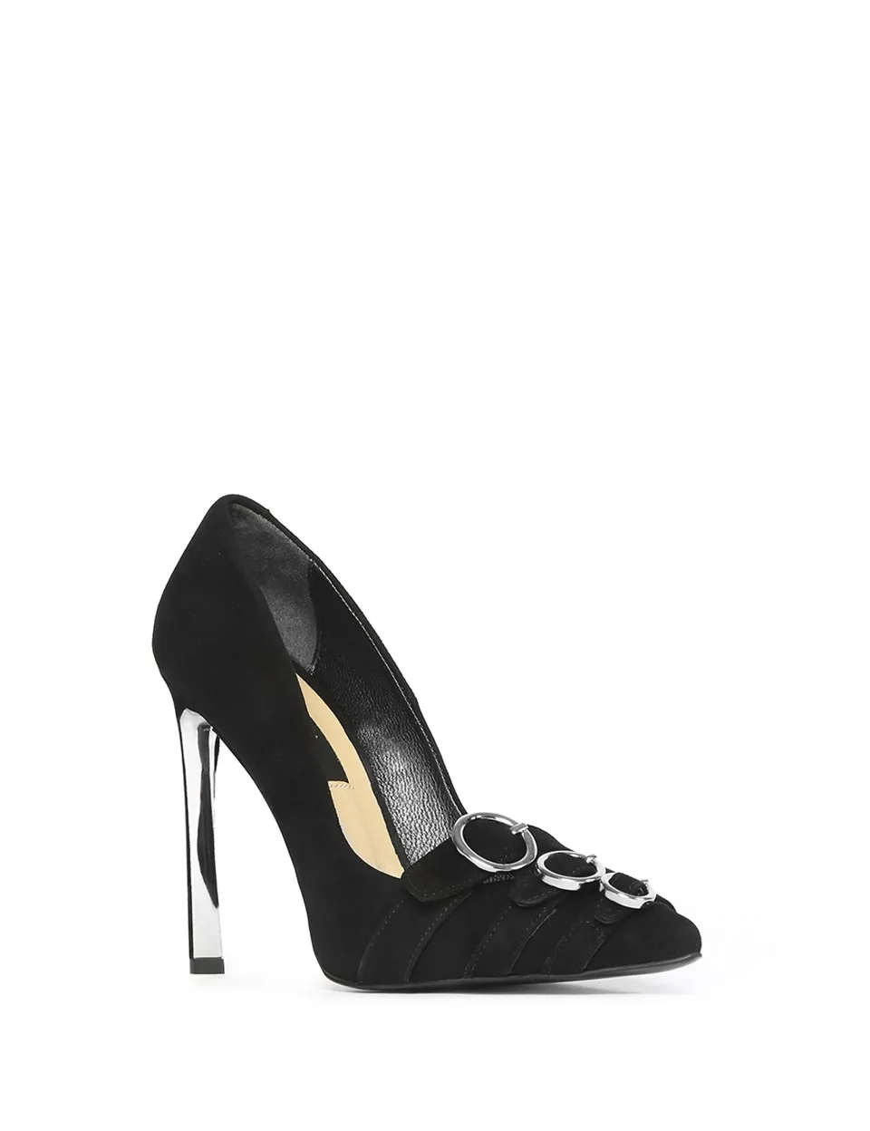 

İLVİ Kuqi Women's Stiletto Black Suede