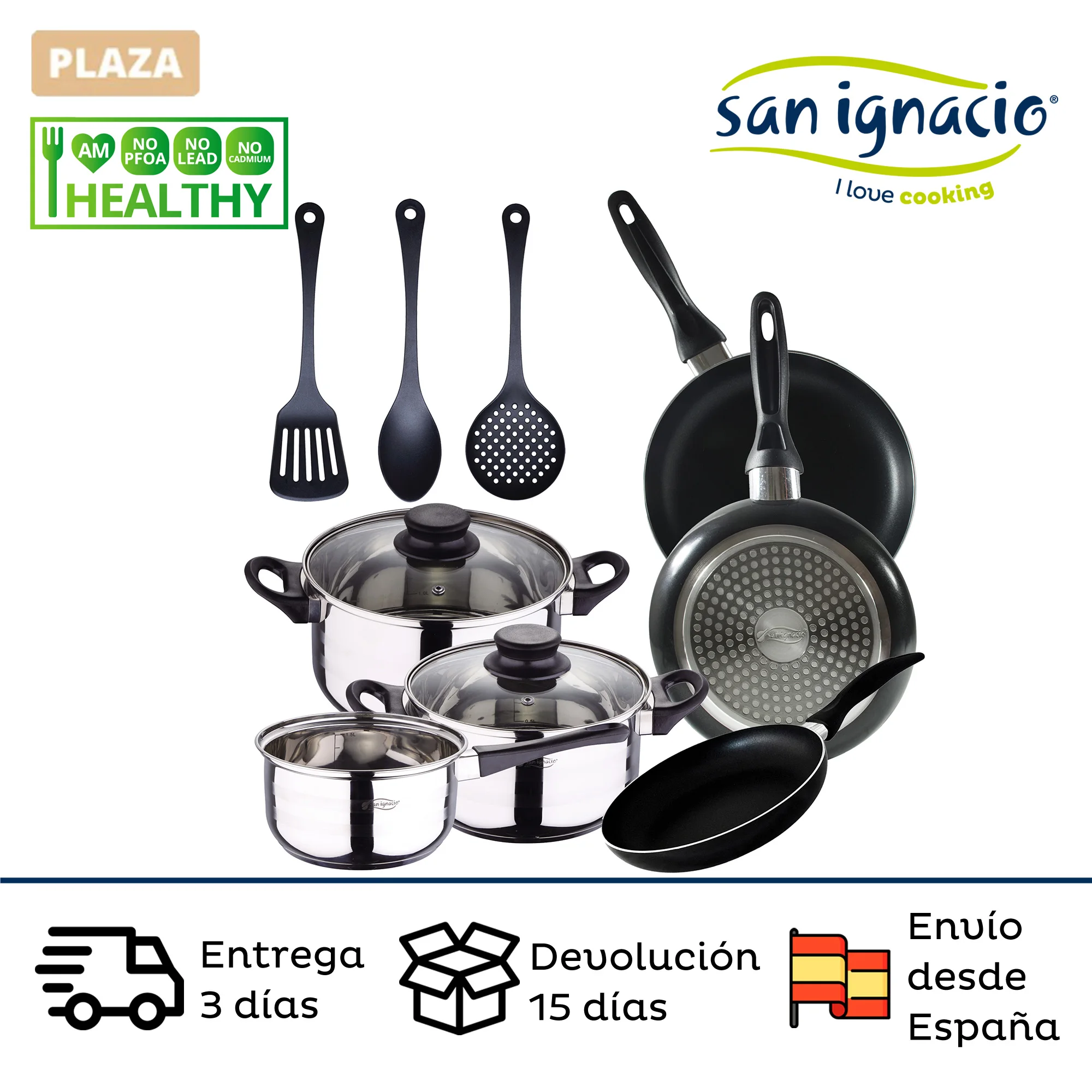 5 шт. Сан-Игнасио Toledo кухонные батареи в нержавеющая сталь с антипригарным