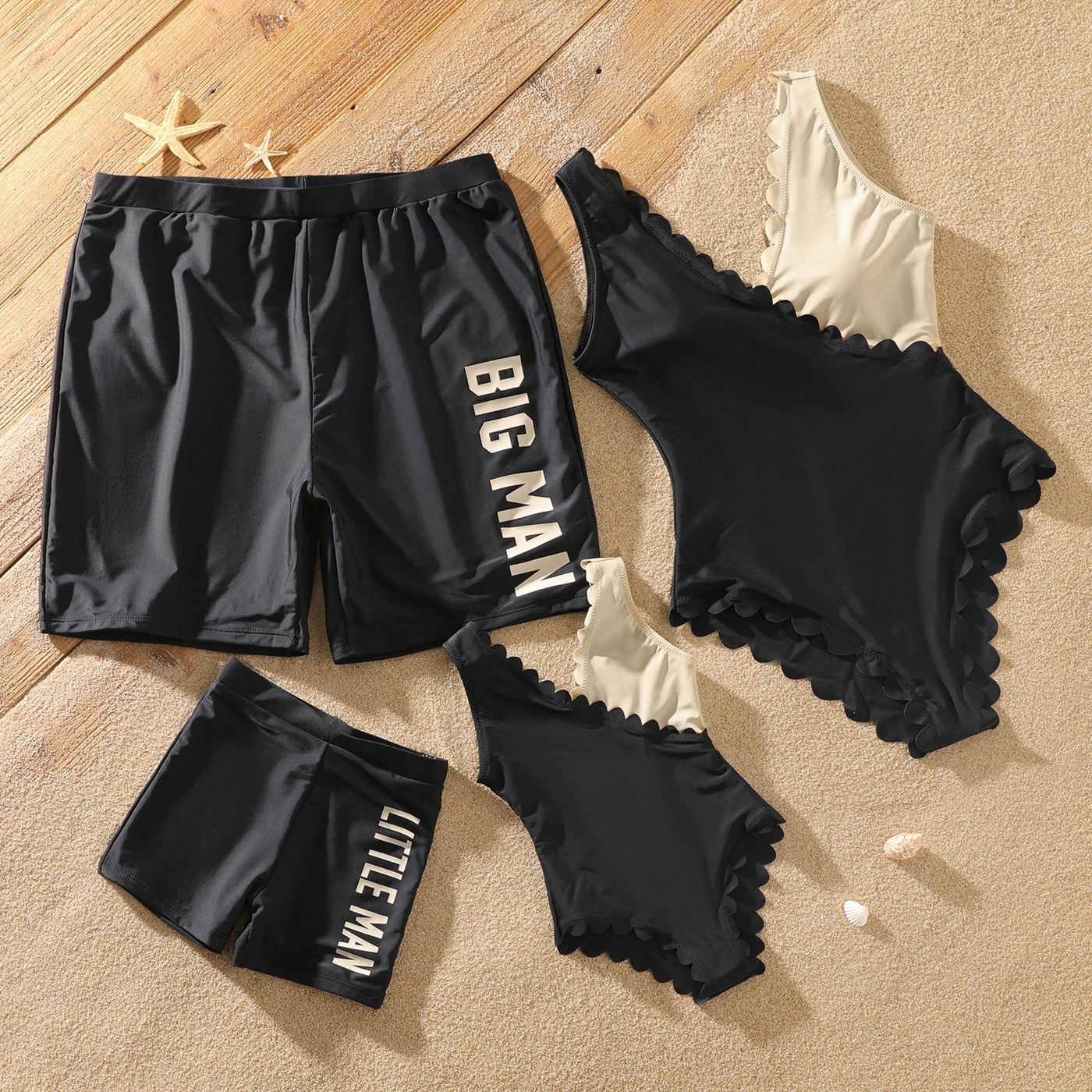 

PatPat Family Matching Colorblock Letter Print Swimsuit