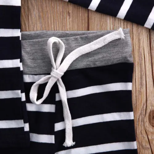 3pcs Baby Boys Girls Kids Clothes Set Newborn Infant Tops T-Shirts Long Sleeve Pants Casual Hat Bodysuit Outfit Clothing | Детская