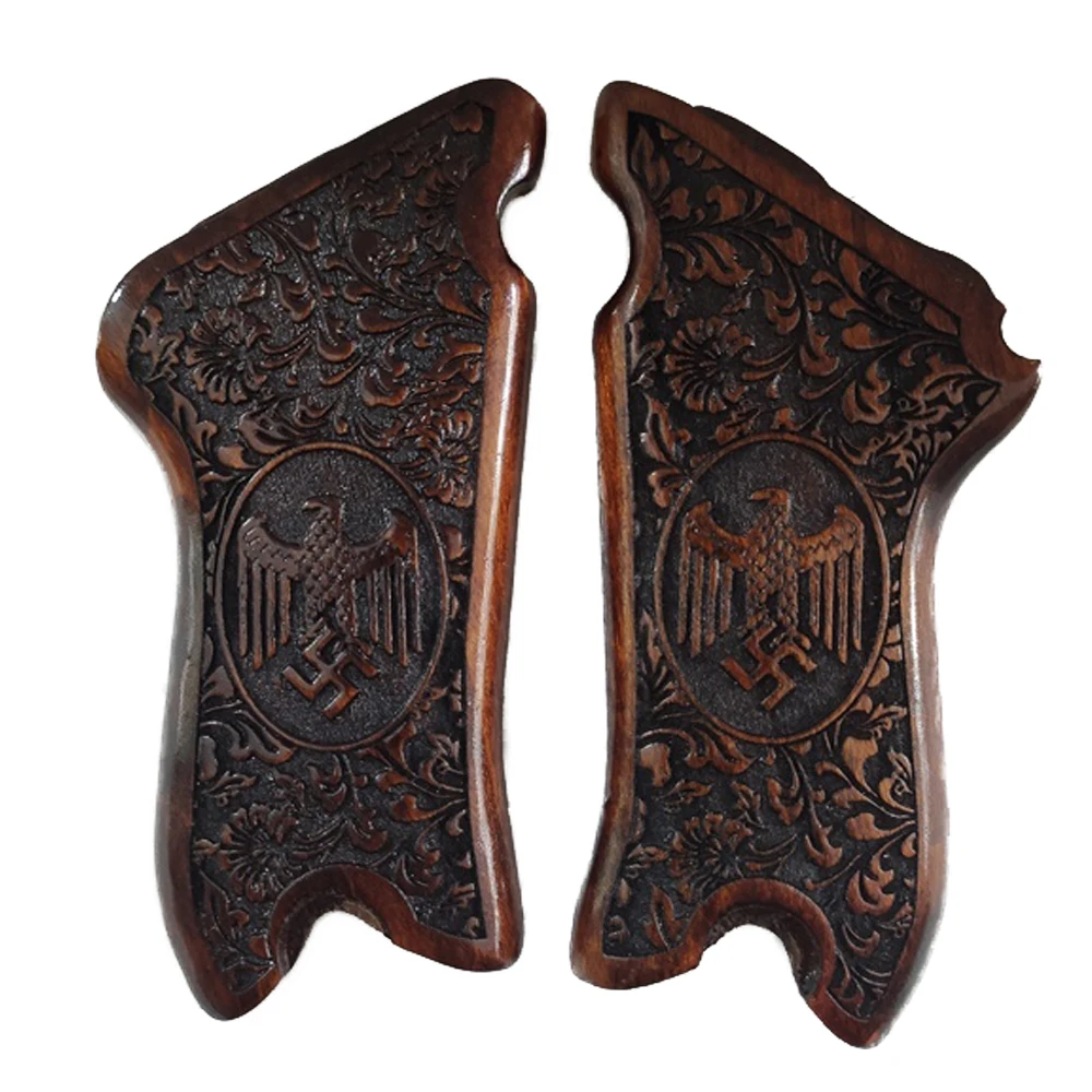 Ручка и чехол для Luger на заказ Лазерной резки древесина инкрустации Цанга Gun