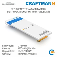 craftmann battery 3000mah for huawei honor 4xhonor 6honor 7i hb4242b4ebw