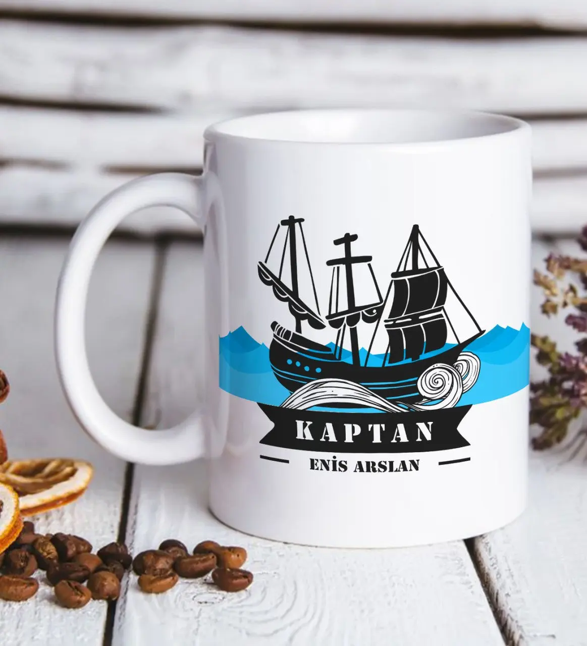 

Персонализированные капитан белая кружка Bardak-8