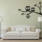 Две милые совы на дереве искусство стены фотообои для гостиной и детской комнаты A002701