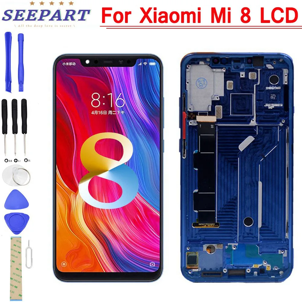 Экран Amoled для Xiaomi Mi 8 ЖК-дисплей MI Explorer дигитайзер сенсорный экран замена 6 21 &quotXiaomi