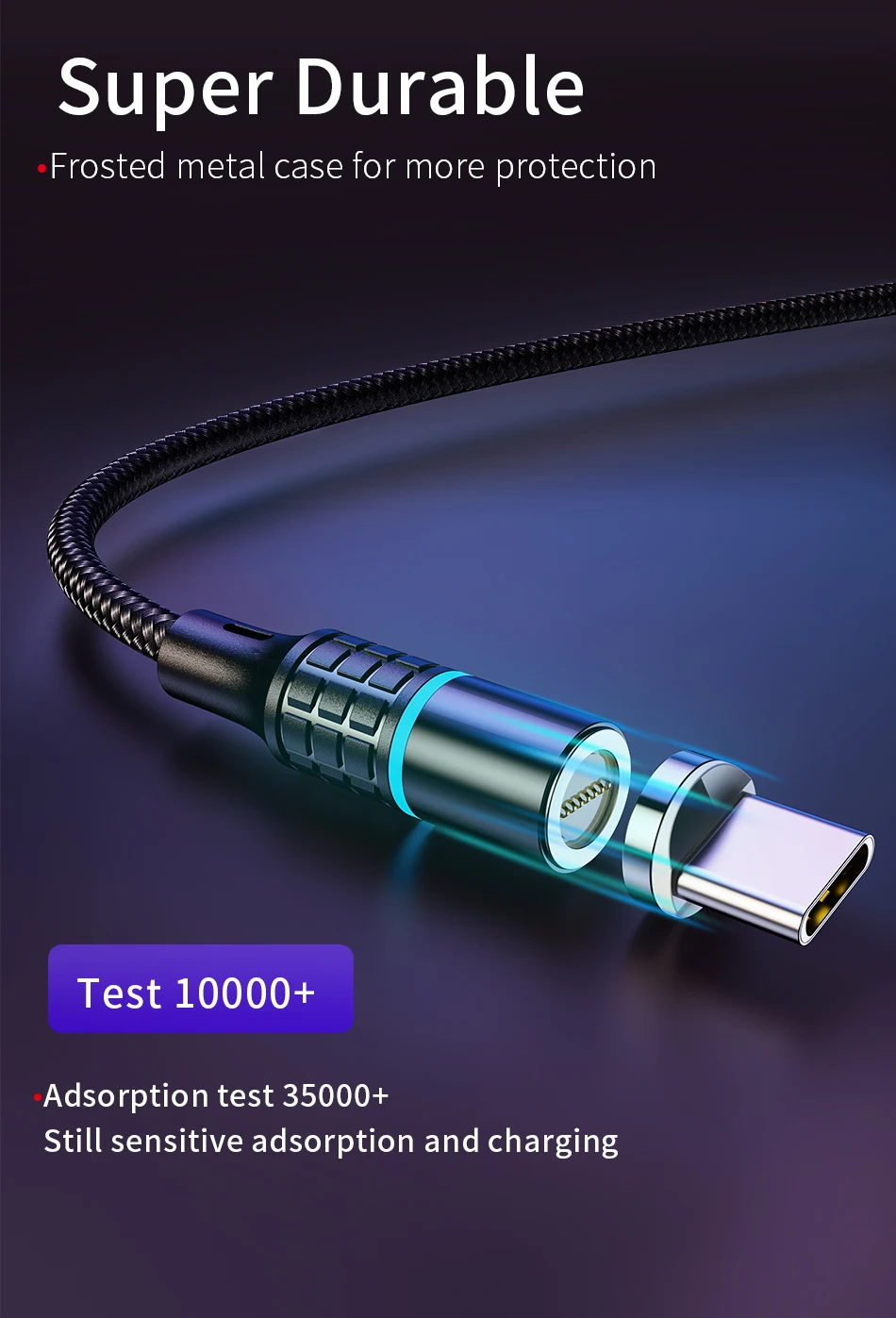 Udyr Магнитный кабель Micro usb type C зарядный кабель для samsung iPhone 7 6 зарядное устройство быстрый Магнитный кабель USB C Шнур адаптер для проводов
