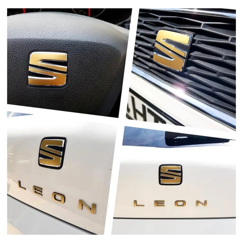

Логотип FS, набор наклеек для моделей Seat Leon, эмблема MK4, MK3, MK2, 5F, голограмма, значок, карбоновый цвет, купра, цвет автомобильного рулевого колес...