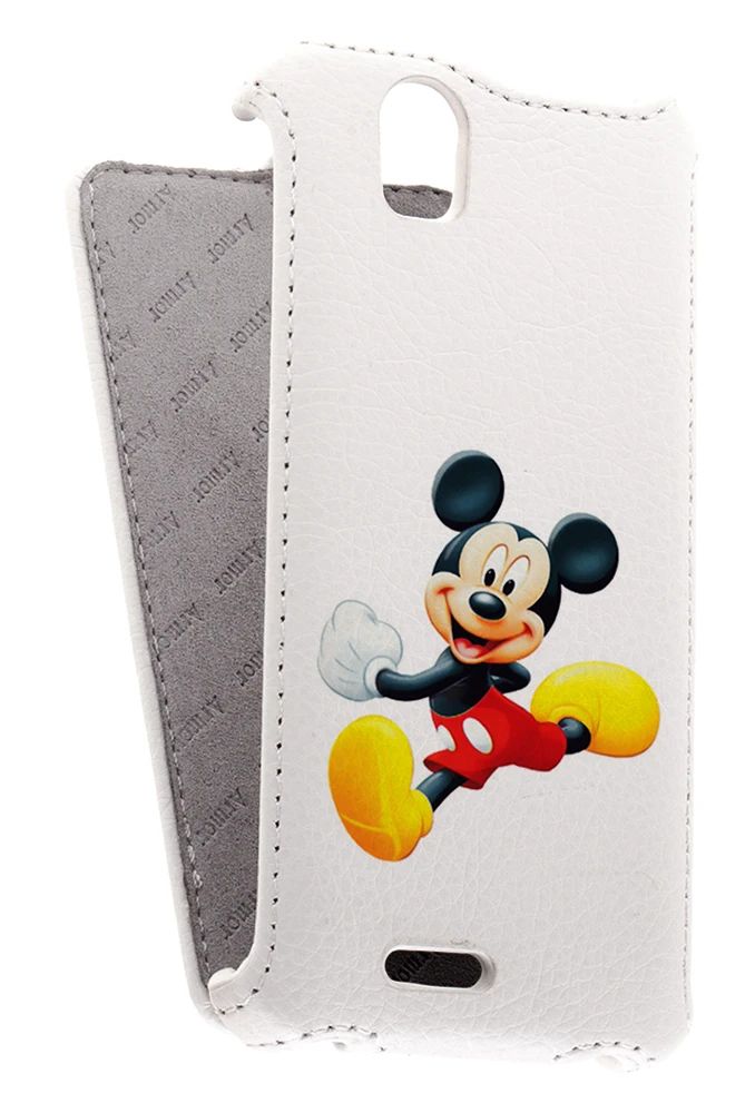 Кожаный чехол для Fly IQ 4491 Era Life 3 Armor Case (Белый) (Дизайн 16/16) | Мобильные телефоны и