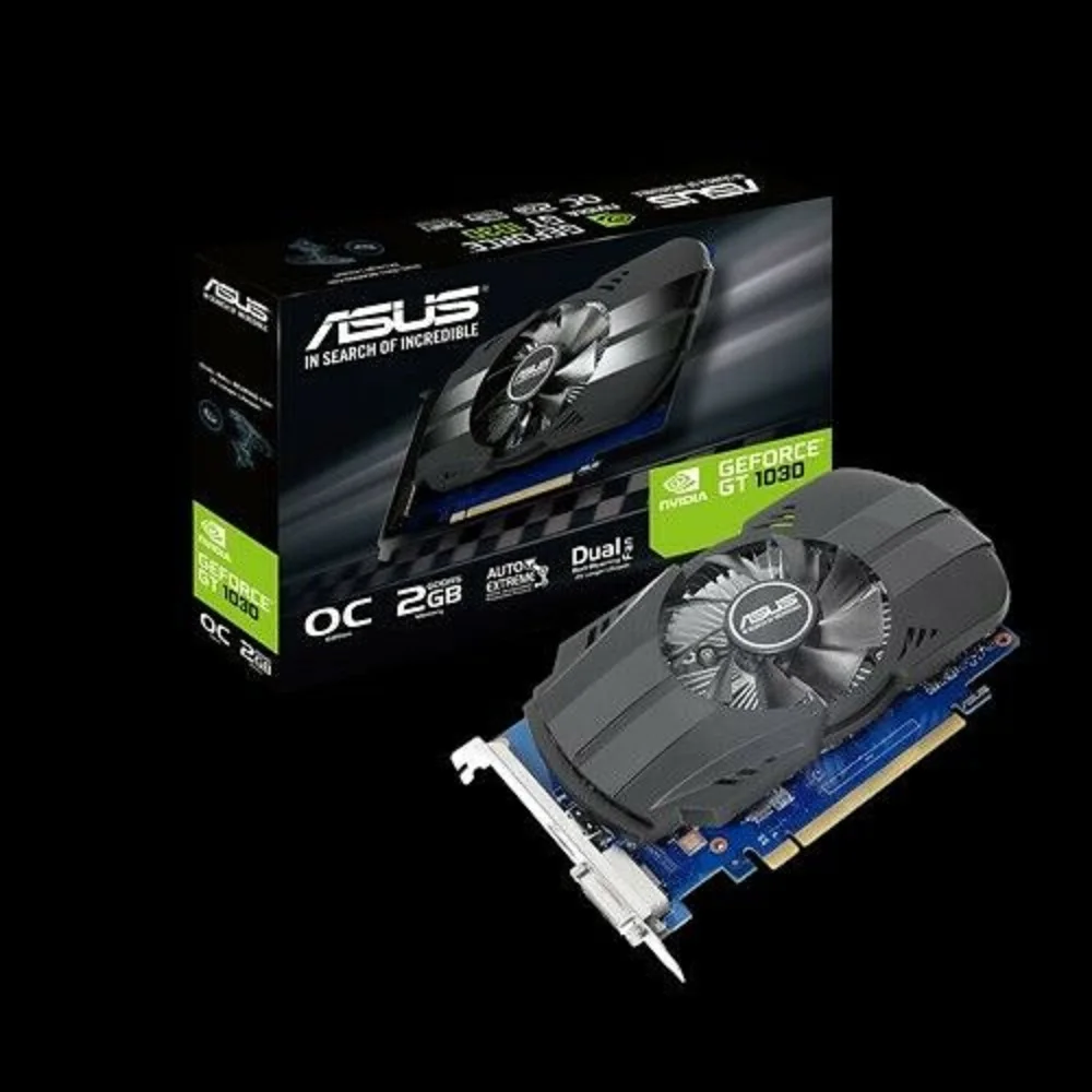 ASUS Phoenix GeForce GT1030 OC 2 Гб GDDR5 PCI-E видеокарта HDMI DVI PH-GT1030-O2G | Компьютеры и - Цена: 11340