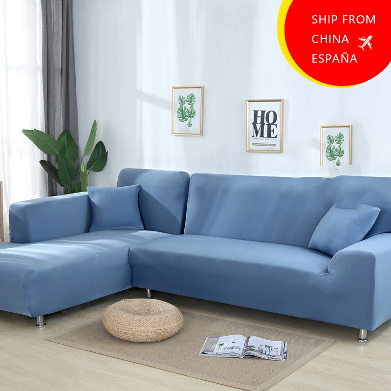

1 or 2 pcs Strench L-shape Sofa Covers for Living Room Elastic Sectional Sofa Cover Armchair Couch Covers Slipcover 1/2/3/4 Seat