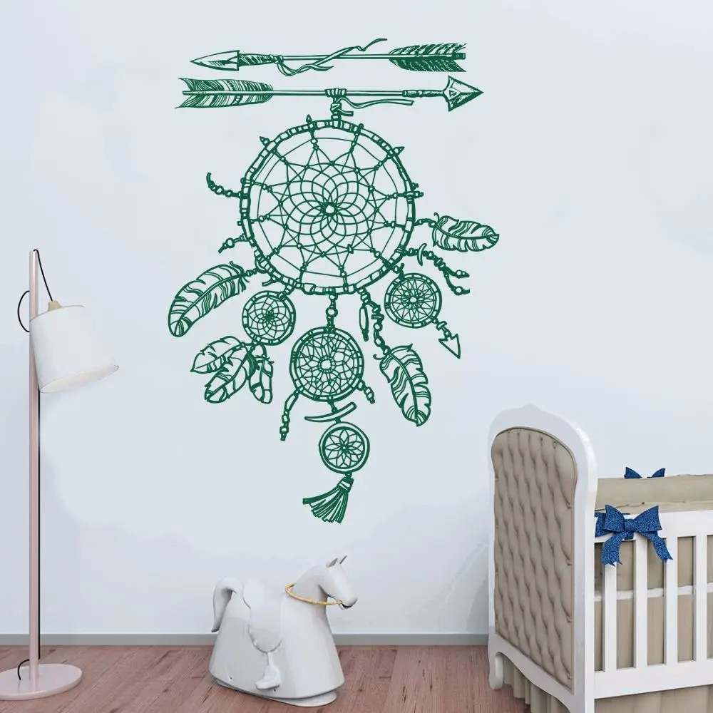 Стрелы и амулеты Ловец снов Настенная Наклейка наклейка для дома фото съемный
