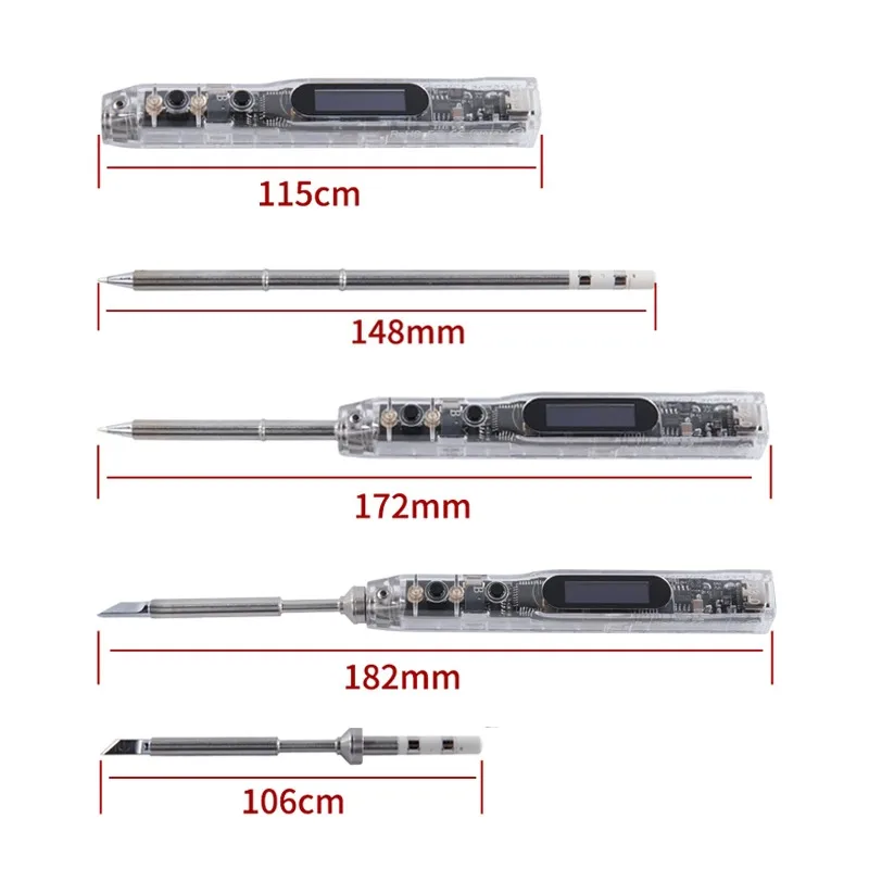 SI012 Intelligent OLED Electric Soldering Iron Sensitivity Adjustable Built-in Buzzer Suitable for T12 enlarge