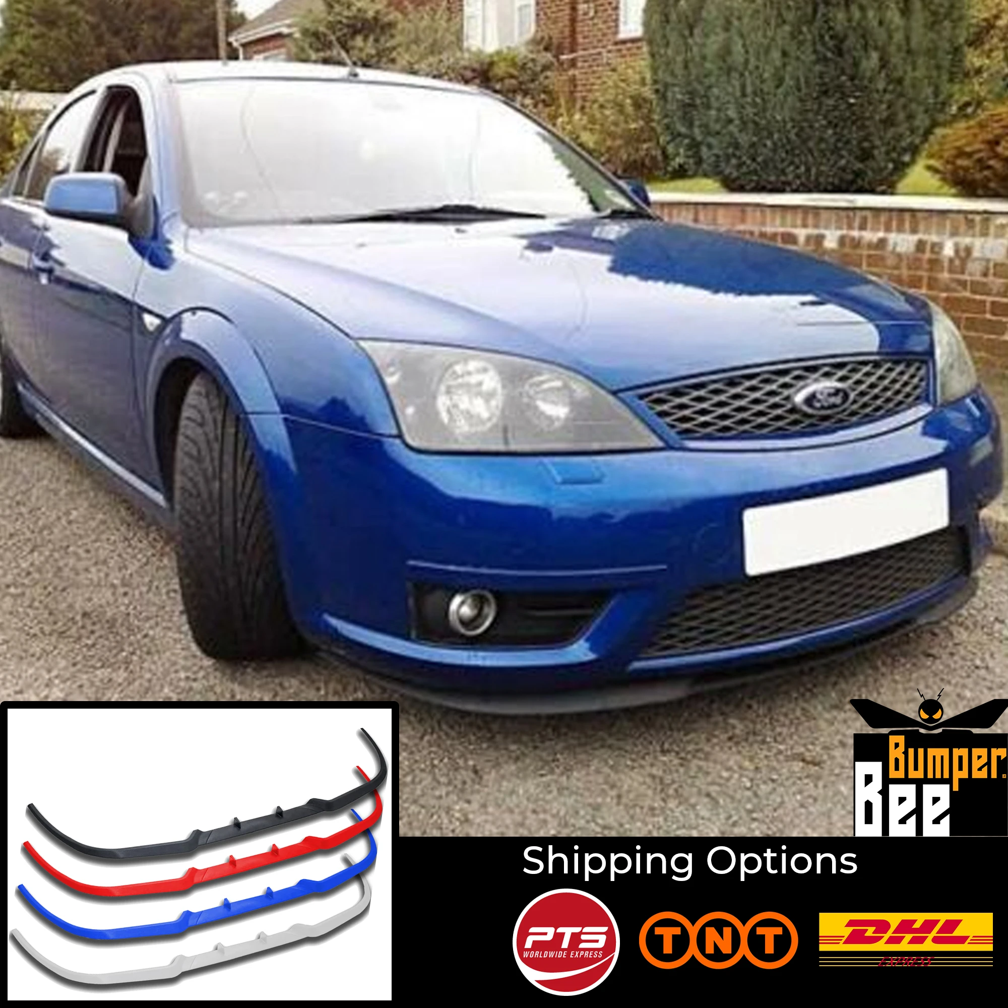 

For Ford Mondeo MK3 CUPRA R FRONT SPOILER BUMPER LIP Euro Spoiler Lip Universal 3 pcs Body Kit