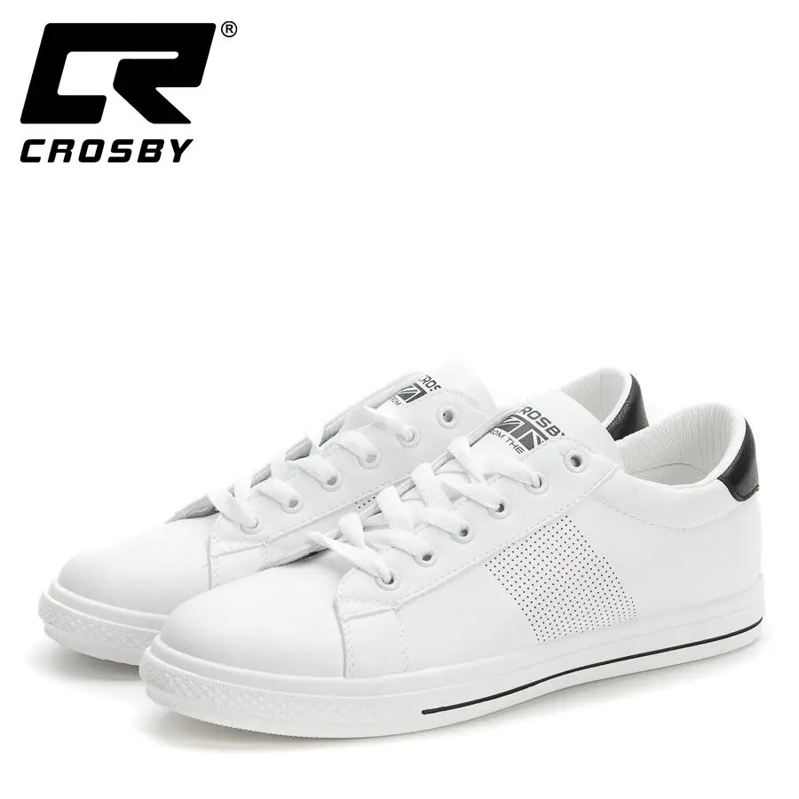 Кеды мужские 407681/01-02 белые иск.кожа CROSBY |
