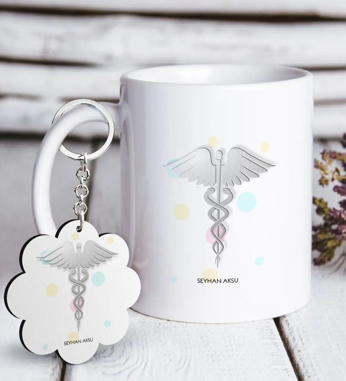

Personalized Professional Doctor White Mug and Keychain Gift Set-4