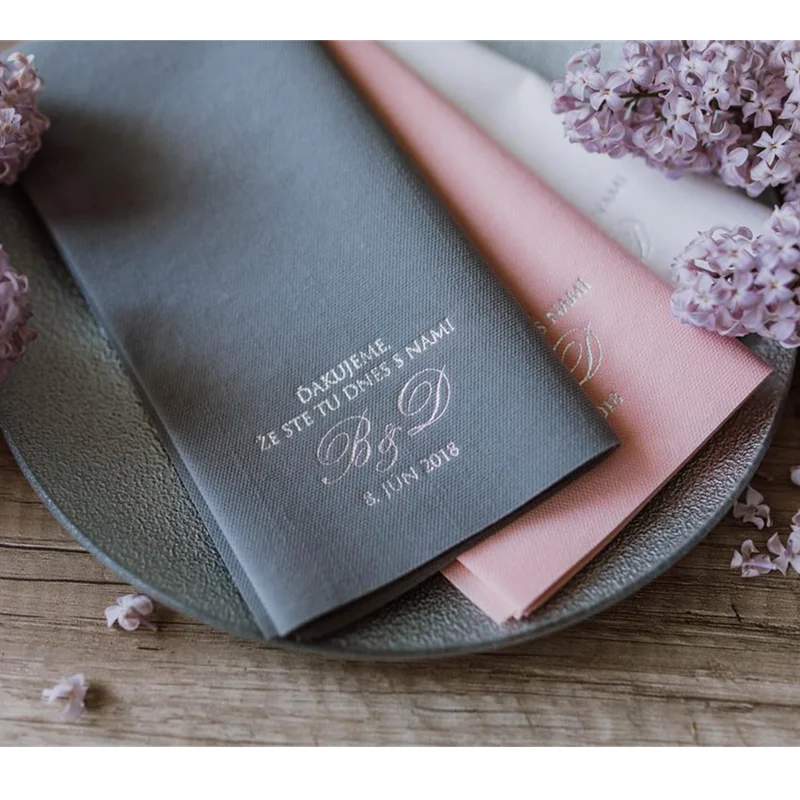 Персонализированные салфетки ужин персонализированные свадебные