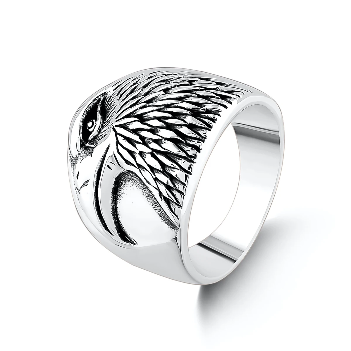 

Sterling Silver Mens Eagle Head Ring Handmade Animal Rings Made in Turkey Birthday Gifts Anniversary Gifts