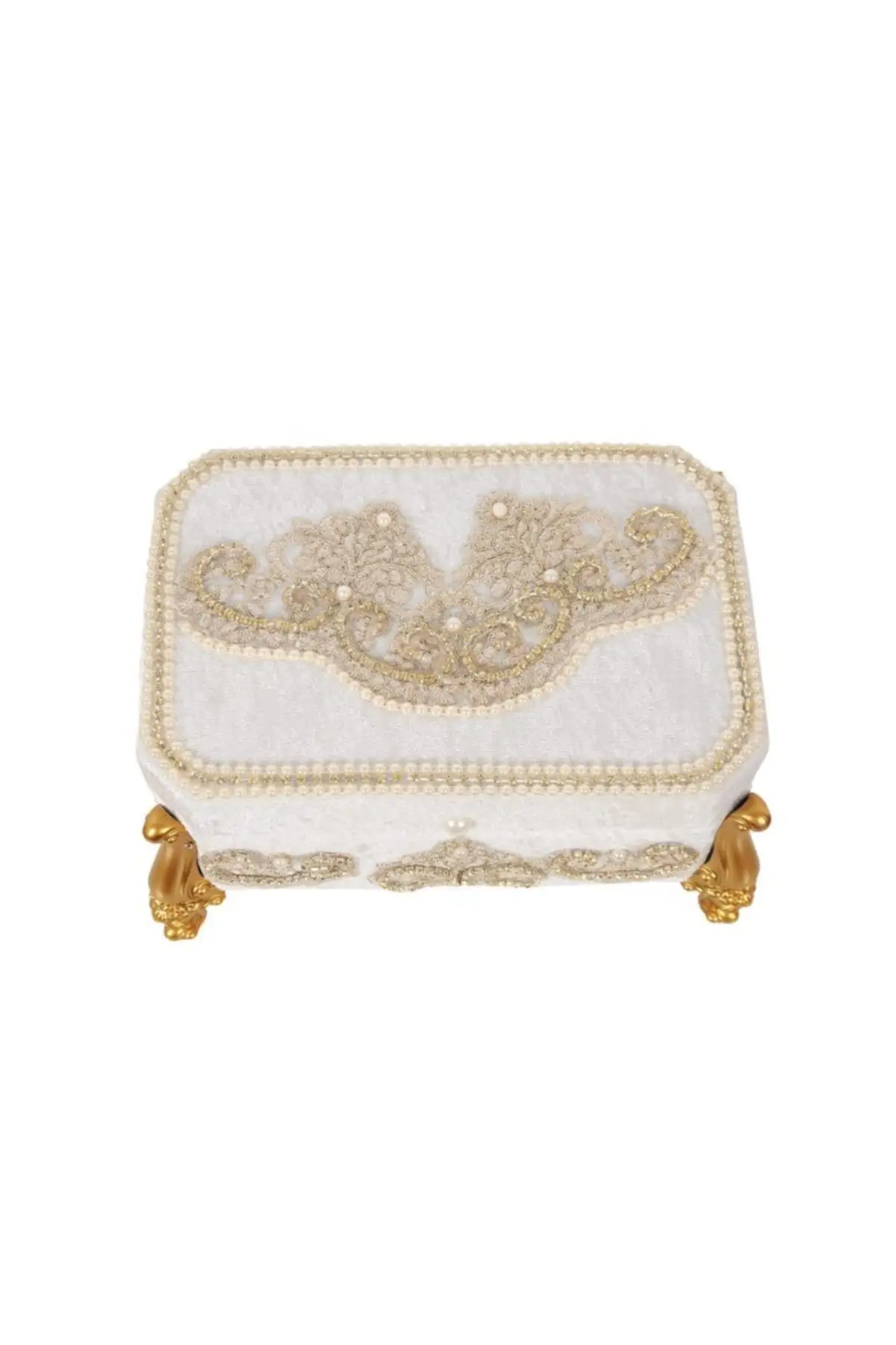 

Elegant Multifunction Velvet Pearly Storage Box Organizer Jewellry Crate Box Treasure Makeup Chest Cosmetics Storage Home Decor