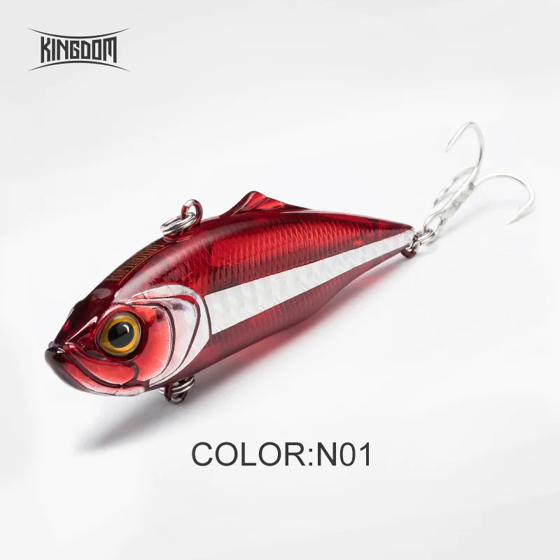 Kingdom Fishing Тонущая приманка VIB 75 мм 21,5 г/27,2 г, 60 мм 10,9 г/14,3 г жесткая приманка рыболовные снасти шесть цветов модель 5504 - Цвет: Color 01