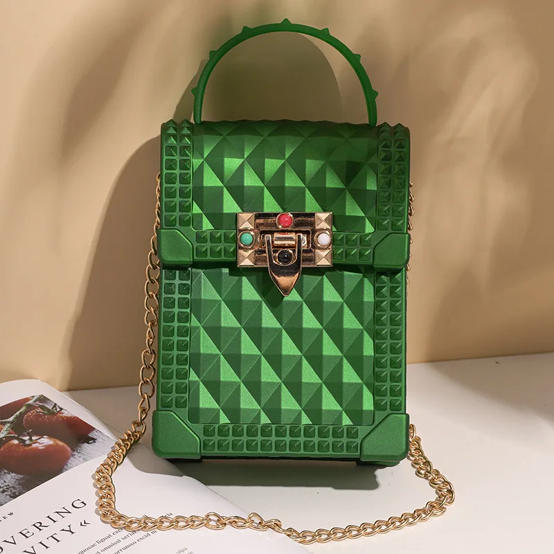 

New 3D Silicone Fancy Cellphones Crossbody Bags chain messenger bag PU Ladies Purses and Hand