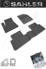 Автомобильные коврики для Focus 2 3 4 Tourneo Courier Connect Fiesta, резиновые матовые подкладки для швабры 4.5D, черные, подходят для хранения багажа
