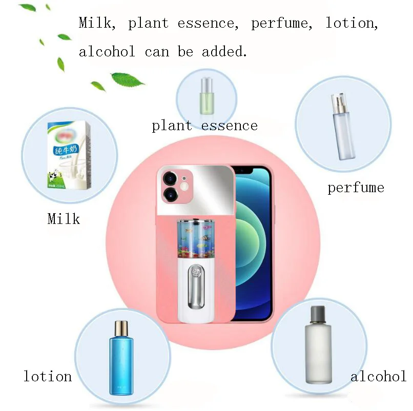 summer nano spray humidity phone case for apple iphone11 12 pro max xr xs 7 8 plus huawei portable water replenishing artifact free global shipping