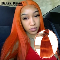 orange straight brazilian hair weave bundles human hair extension vendors 8 to 28 inch remy 100 human hair bundles