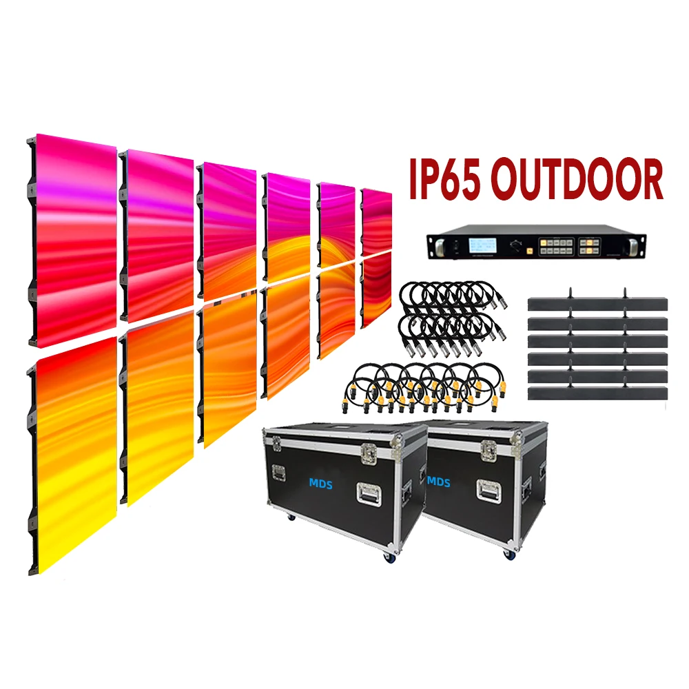 

4 *3pcs Waterproof P3.91 Outdoor Rental LED Display Screen 500*500mm Stage Concerts Video Wall System