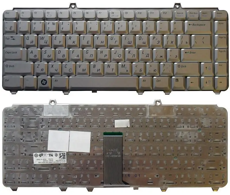 Клавиатура для ноутбука Dell Inspiron 1420 1520 1525 1526 1540 Vostro 1400 1500 серебристая | Компьютеры и
