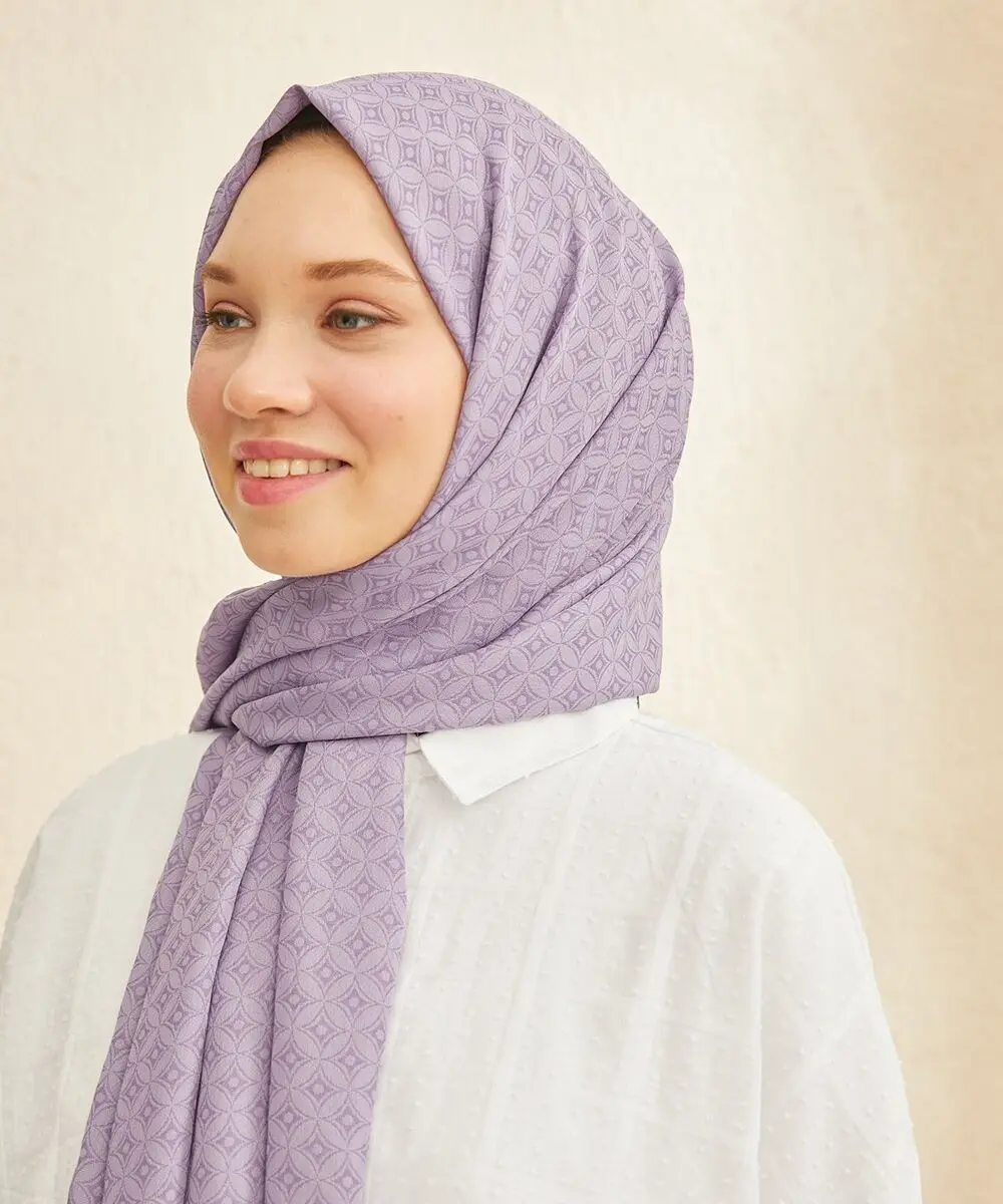 

Salland Ruby Lilac Color Shawl Trend Fashion Women's Headscarf Scarf Shawl Scarves Comfortable Use in All Seasons Wraps Easy to Shape Flexible Anti-Wrinkle Quality Cotton Fabric Hijab Clothing Accessory Shawl RUBLI-001