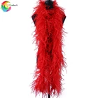 WCFeatherS 6 слоев красные страусиные перья боа толстые перья шаль Свадебные Scraf украшения качественные Страусиные Шлейфы вечерние принадлежности