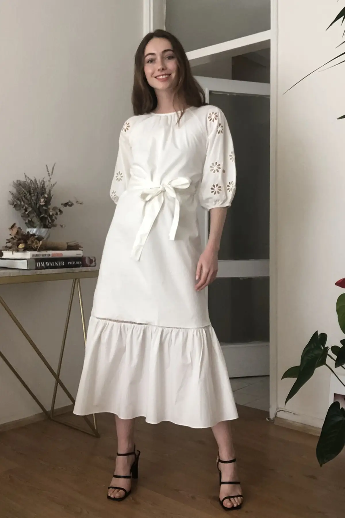 Платье с поясом на рукавах TWOSS20EL2982 | Женская одежда