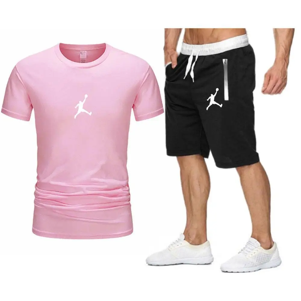

2021 new men's summer breathable suits, sports casual wear, short-sleeved T-shirts and shorts suits are delivered for free