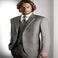2022 newest classic men suit 3 pieces casualsuit tuxedo peak lapel groom wedding suits set men business blazer jacket pants vest