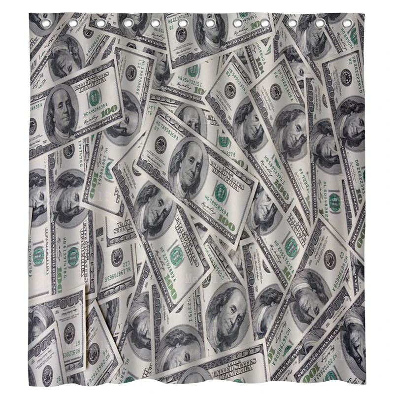 

Many Dollars Printed With The Presidents Head Cash Background Images Money Themed Shower Curtain By Ho Me Lili With Hooks