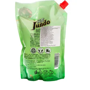 Гель для мытья посуды и детских принадлежностей Jundo Green tea with Mint с гиалуроновой