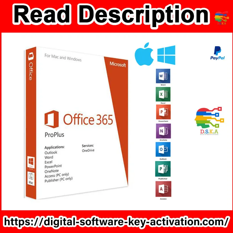 

Microsoft Office 365 Lifetime License 5TB Onedrive 5 Devices Account Original Genuine All Languages Office 365