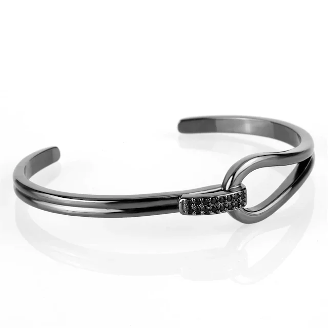 

MICRO PAVE STYLE BLACK TITANIUM CELİK BRACELET 318298998