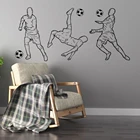 Футбольный плеер, играющий футбольный мяч, наклейка для домашнего декора, наклейка на стену силуэт, наклейка на стену, дизайн A0045