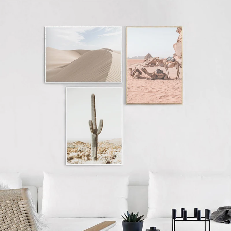 Постер для фотографий Desert Saguaro настенная Картина на холсте с принтом верблюда