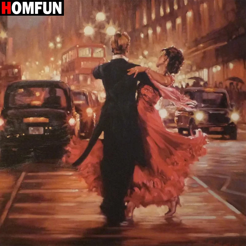 

Картина «уличная пара машинок» HOMFUN, алмазная 5D Вышивка крестиком, полноразмерная/круглая, для домашнего декора, «сделай сам»