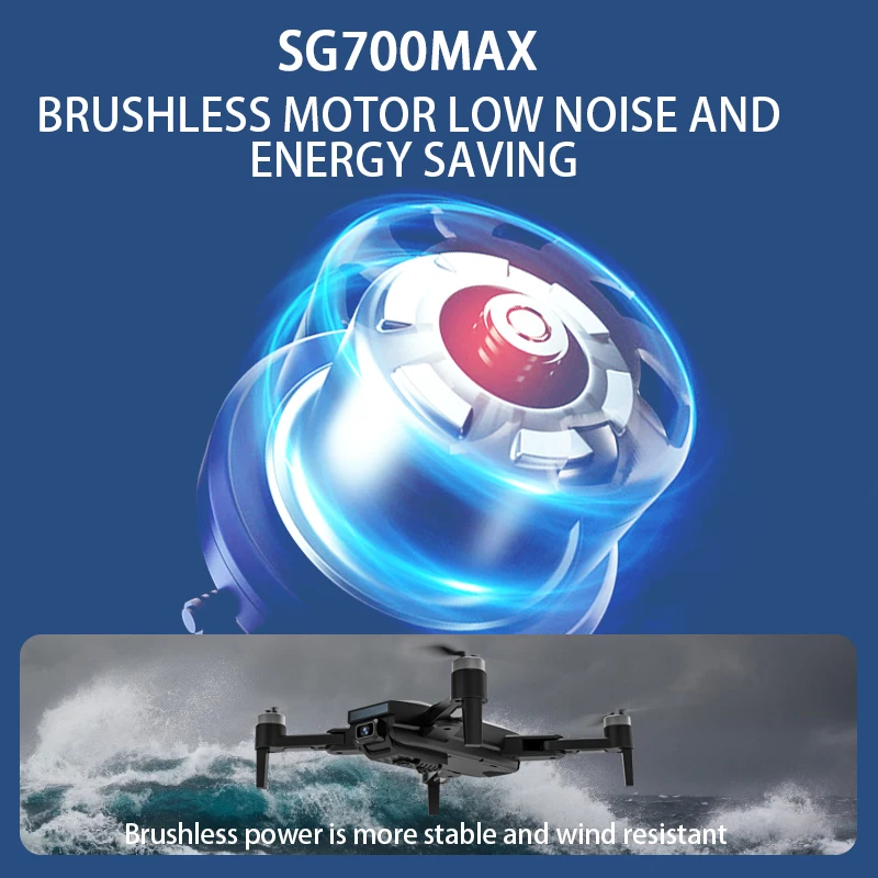 Мини-Дрон SG700 MAX с GPS и управлением зумом HD широкоугольная Двойная камера 5G WIFI